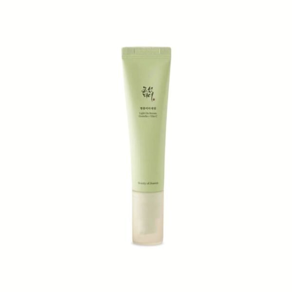 Flacon de Sérum Light On Beauty of Joseon avec Centella Asiatica et Vitamine C pour illuminer et apaiser la peau