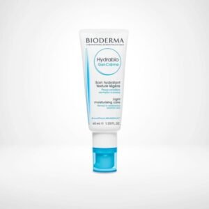 Gel-Crème Hydrabio BIODERMA pour une hydratation intense, texture légère sur fond neutre, idéal pour peaux déshydratées