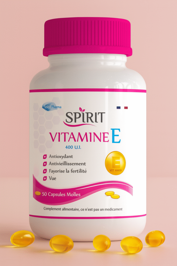 Spirit Vitamine E – 50 gélules | Antioxydant & Beauté Cellulaire