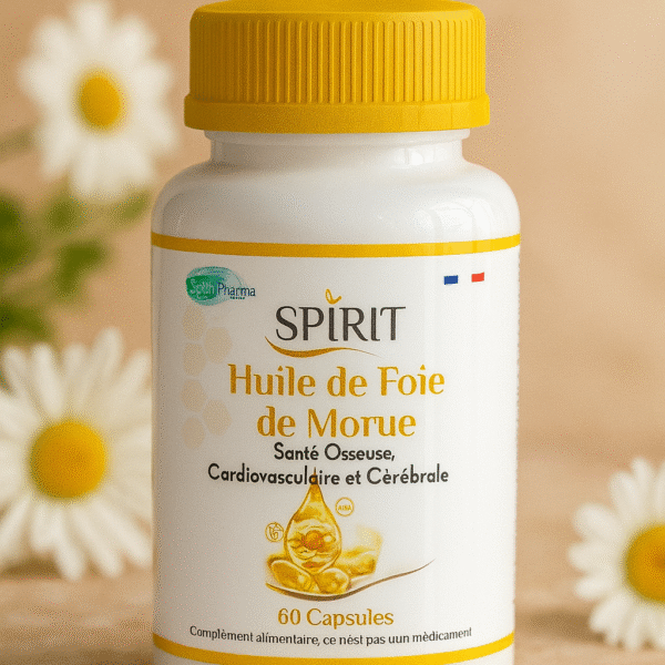 Spirit Huile de Foie de Morue 60 Gélules – Santé Os, Immunité & Oméga‑3