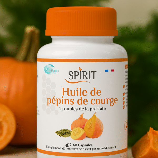 Spirit Huile de Pépins de Courge 60 Gélules – Confort Urinaire & Beauté