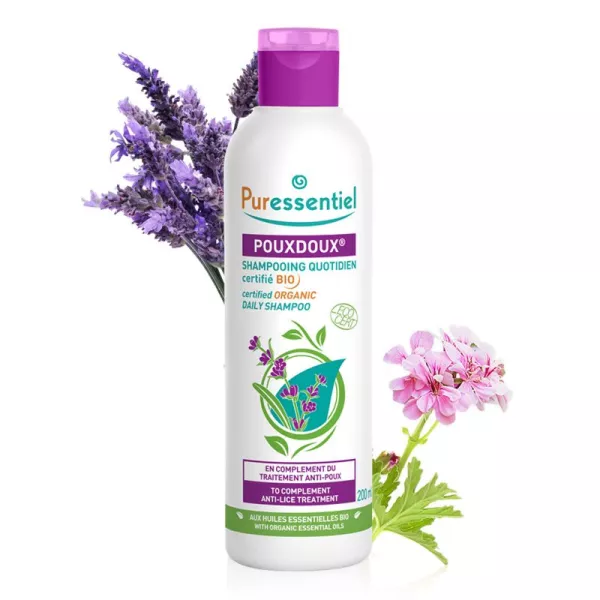 PURESSENTIEL ANTI-POUX Shampooing quotidien pouxdoux bio Fl/200ml