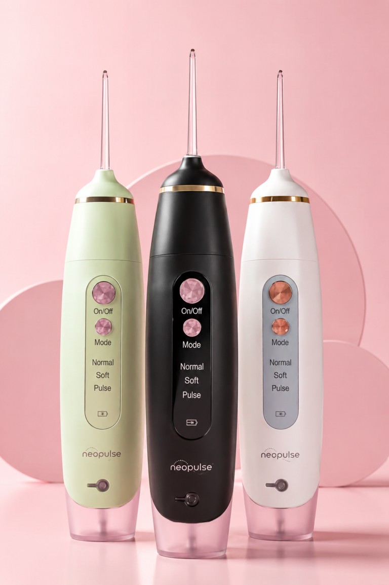 Hydropulseur dentaire Neopulse portable sans fil avec modes Normal Soft Pulse